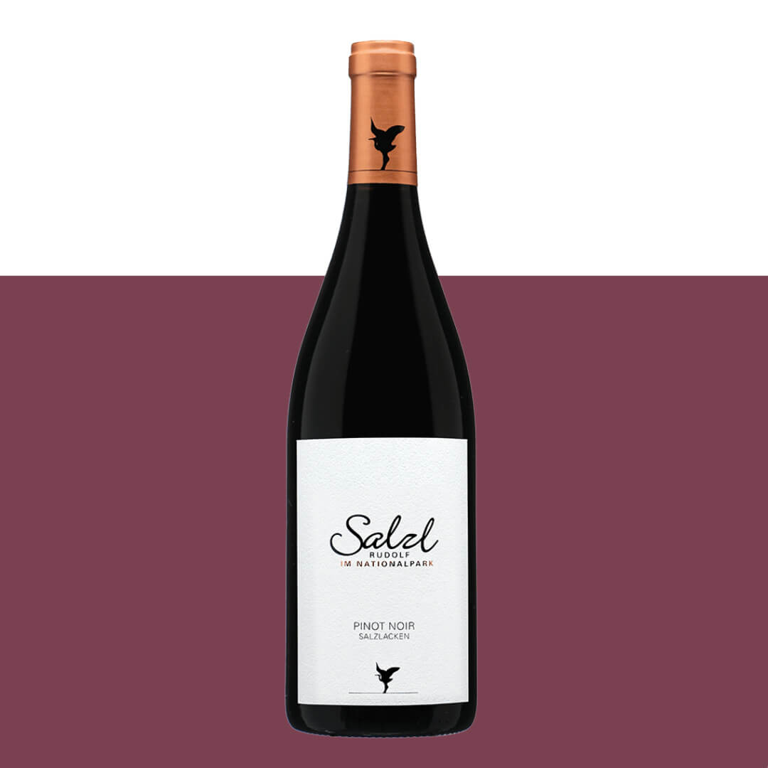 Rotweinflasche: Pinot Noir Salzlacken vom Weingut Christa und Rudi Salzl aus Illmitz
